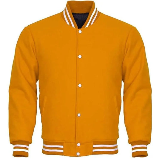 ORANGE VARSITY JACKET MENS