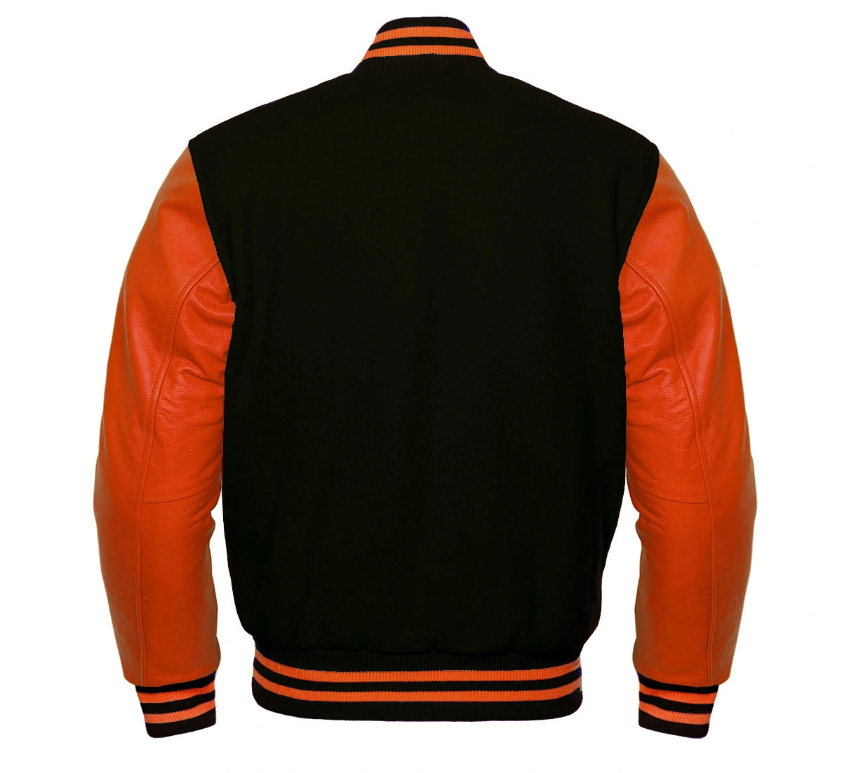 Orange and Black Varsity Jacket