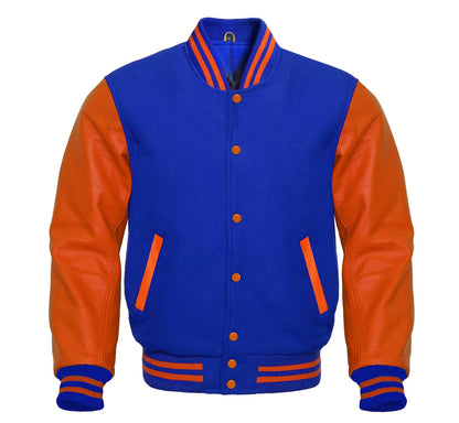Orange and Blue Varsity Jacket