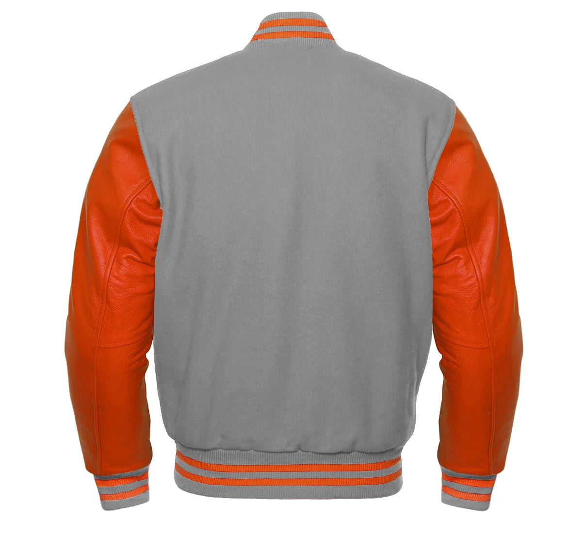 Orange and Gray Varsity Jacket