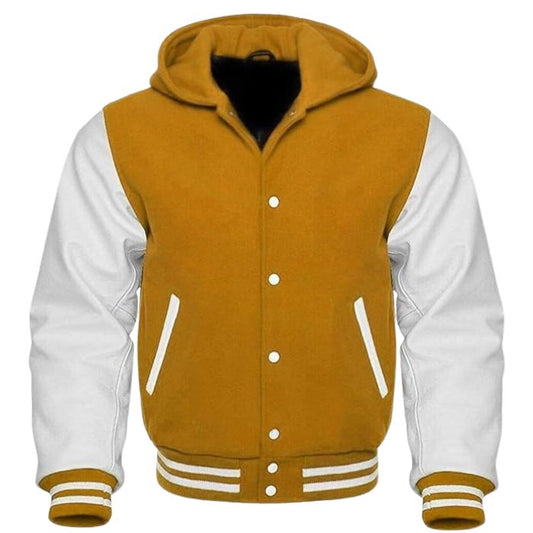 Orange and White Varsity Hoodie