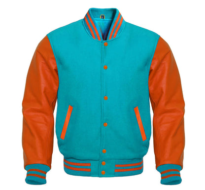 Orange Letterman Jacket
