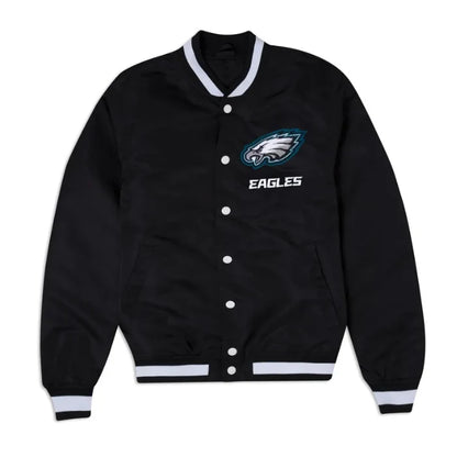 Philadelphia Eagles Black Logo Varsity Jacket