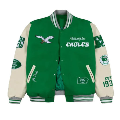Philadelphia Eagles Go Birds Letterman Jacket