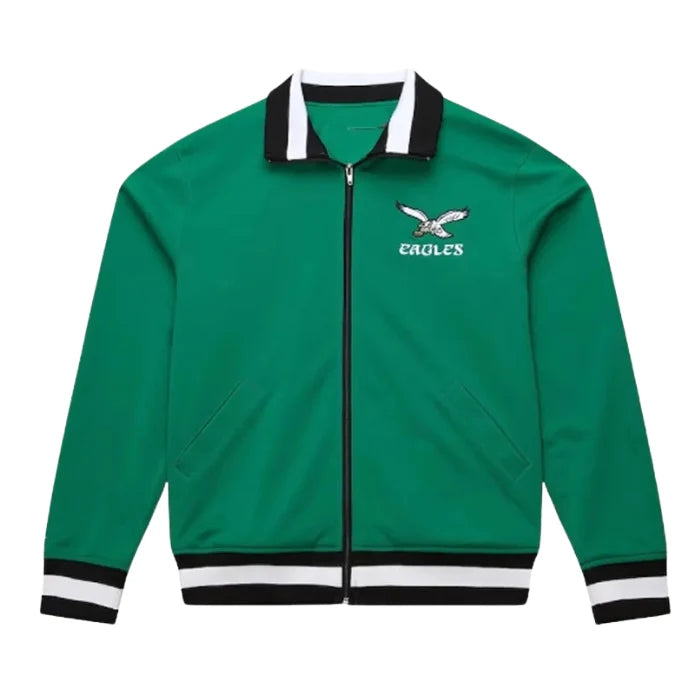 Philadelphia Eagles Green Retro Full-Zip Track Jacket