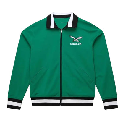 Philadelphia Eagles Green Retro Full-Zip Track Jacket