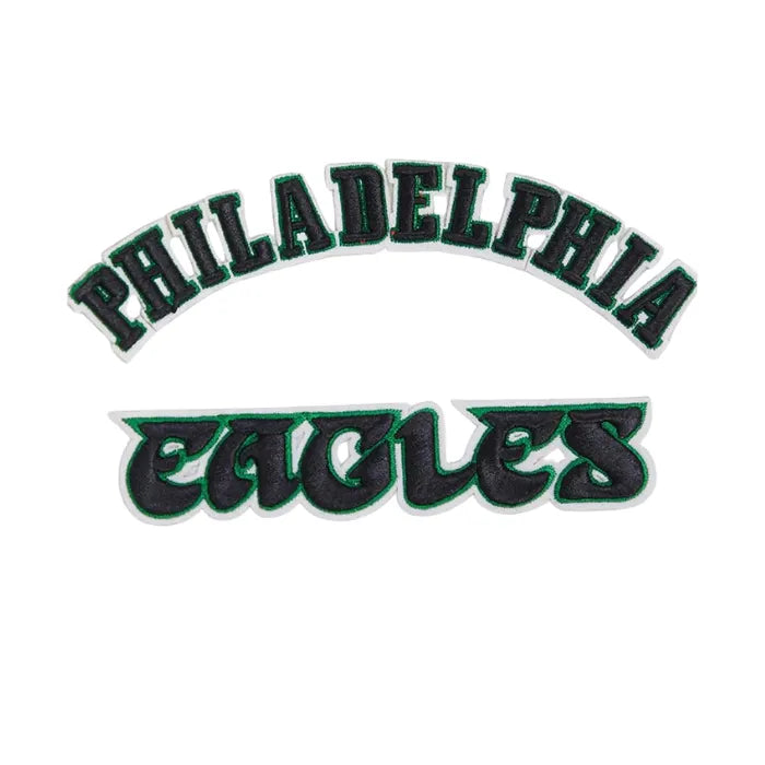 Philadelphia Eagles logo in green and black on a white background
