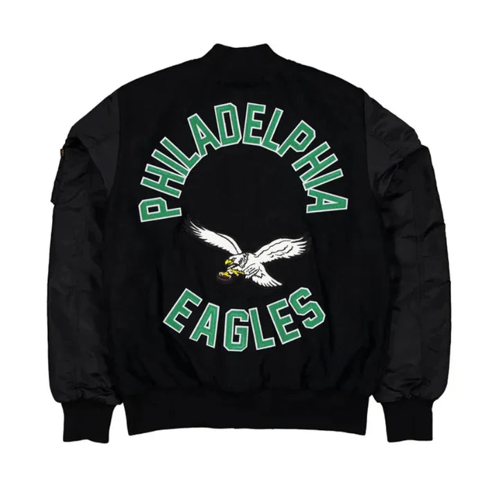Philadelphia Eagles MA-1 Historic Varsity Jacket Back Side