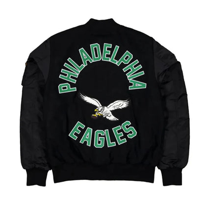 Philadelphia Eagles MA-1 Historic Varsity Jacket Back Side