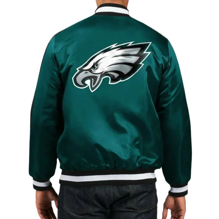 Philadelphia Eagles O-Line Green Satin Jacket