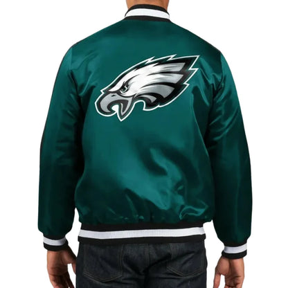 Philadelphia Eagles O-Line Green Satin Jacket