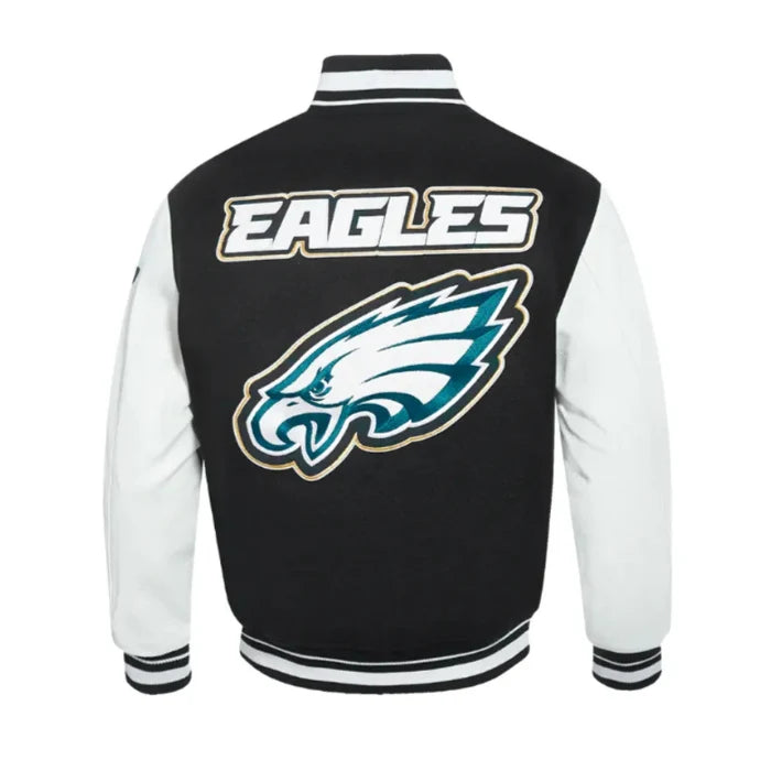 Philadelphia Eagles Prep Varsity Wool and Leather Jacket