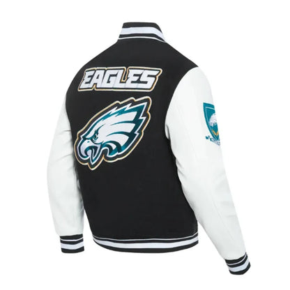 Philadelphia Eagles Prep Varsity Wool and Leather Jacket