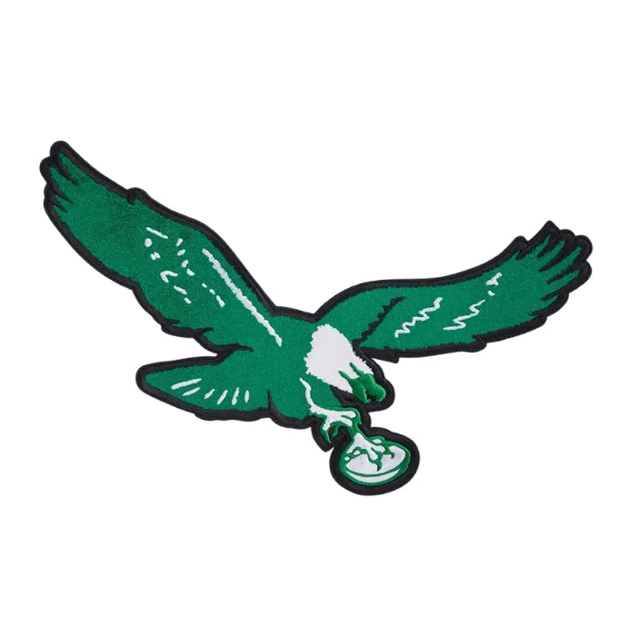 Green eagle logo on a white background