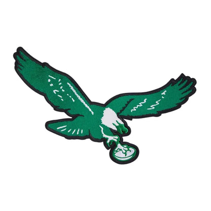 Green eagle logo on a white background