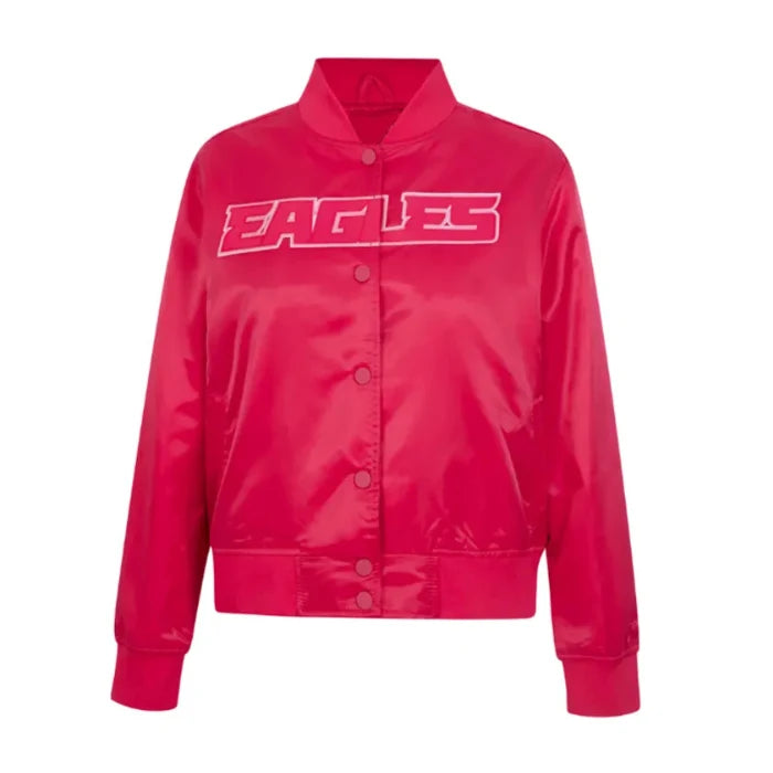 Philadelphia Eagles Triple Pink Satin Jacket