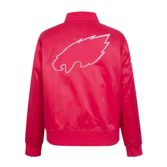 Philadelphia Eagles Triple Pink Satin Jacket