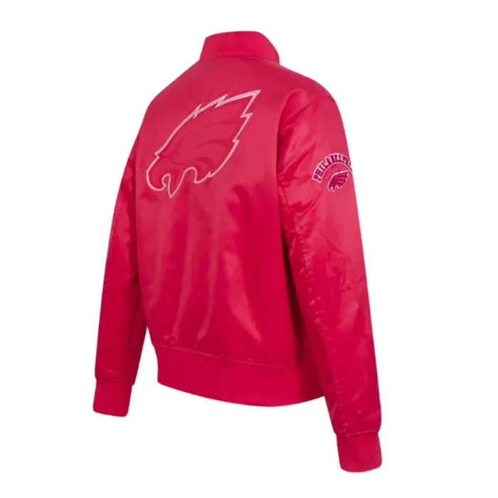 Philadelphia Eagles Triple Pink Satin Jacket