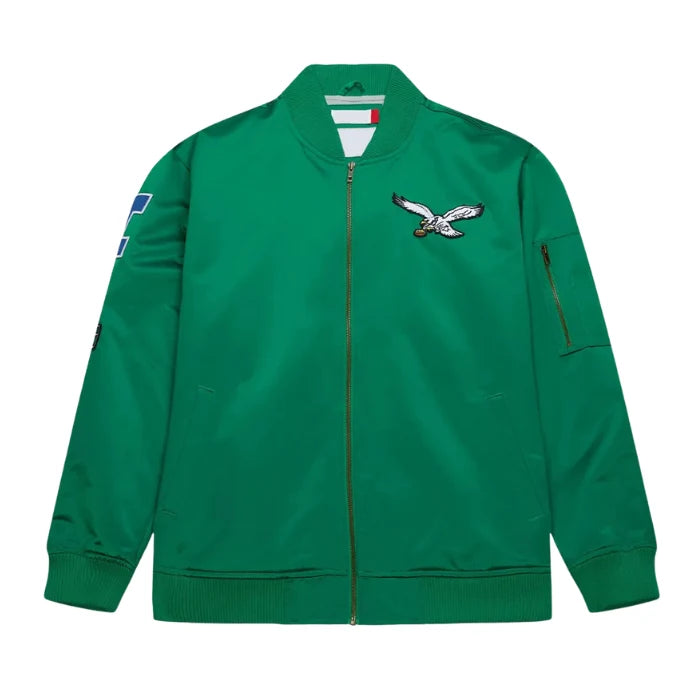 Philadelphia Eagles Vintage Logo Green Lightweight Satin Jacket