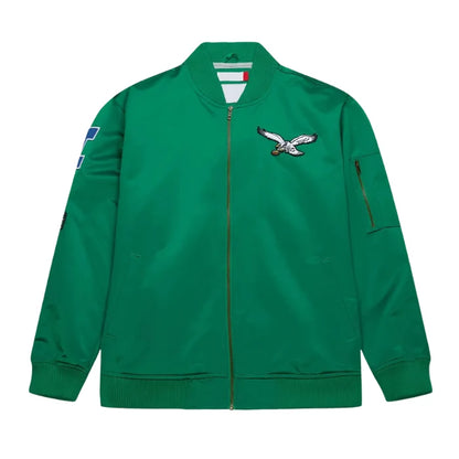Philadelphia Eagles Vintage Logo Green Lightweight Satin Jacket
