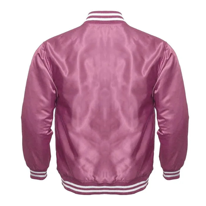 Pink Satin Jacket Back Side