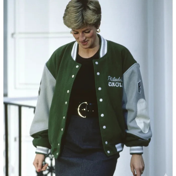Princess Diana Philadelphia Eagles Wool Varsity Jacket