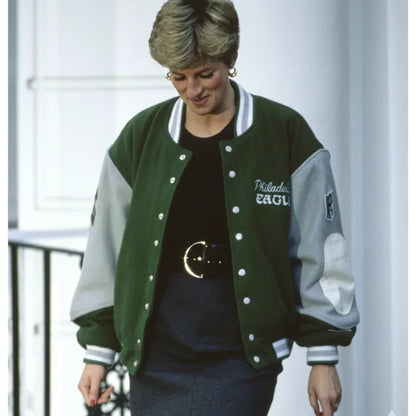 Princess Diana Philadelphia Eagles Wool Varsity Jacket