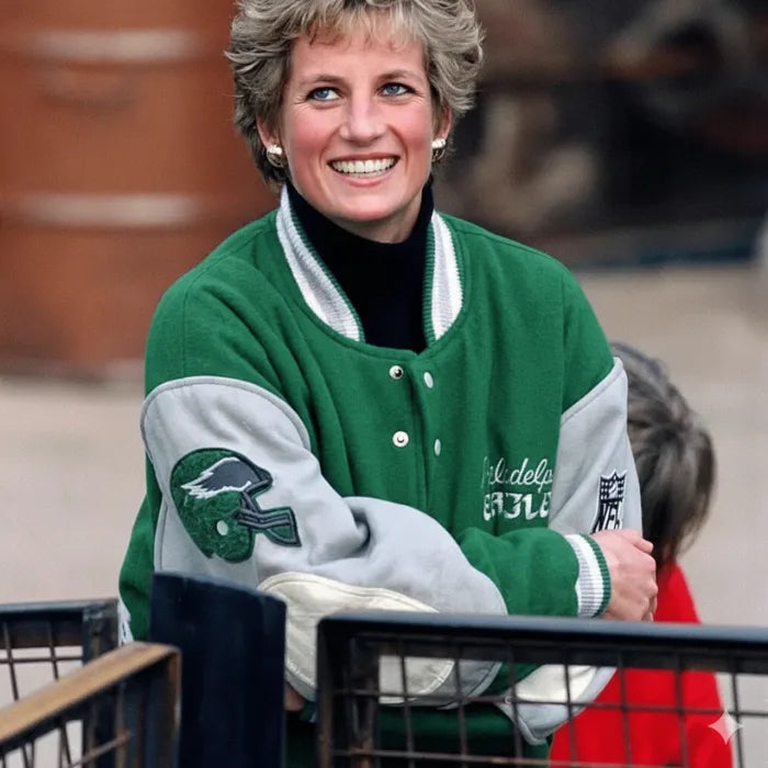 Princess Diana Philadelphia Eagles Wool Varsity Jacket
