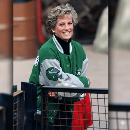 Princess Diana Philadelphia Eagles Wool Varsity Jacket