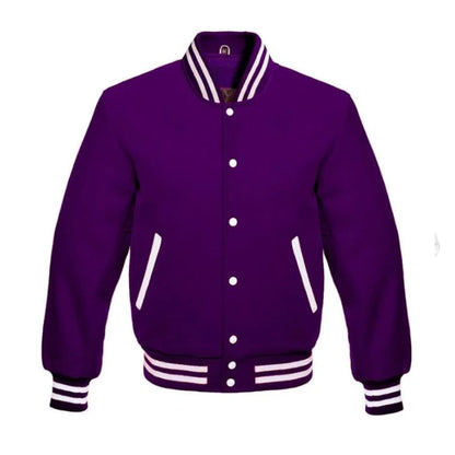 Purple All Wool Varsity Jacket