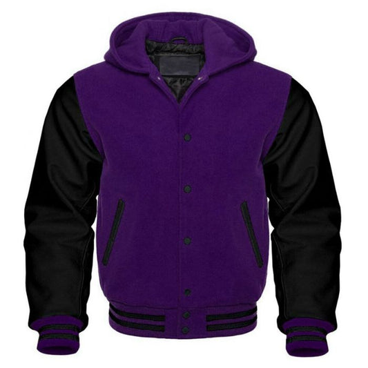 Purple and Black Varsity Hoodie