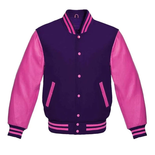 Purple and Hot Pink Varsity Jacket