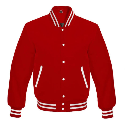Red All Wool Varsity Jacket