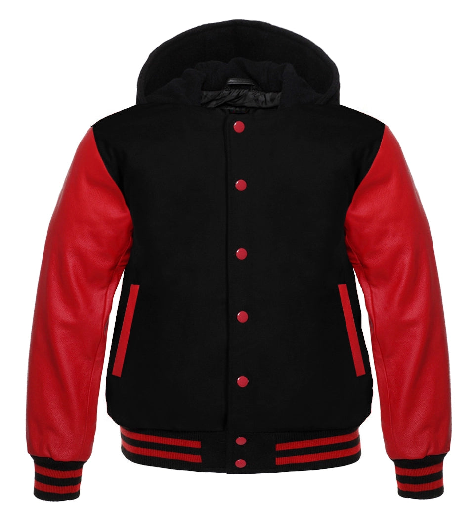 RED AND BLACK HOODIE FOR WOMEN