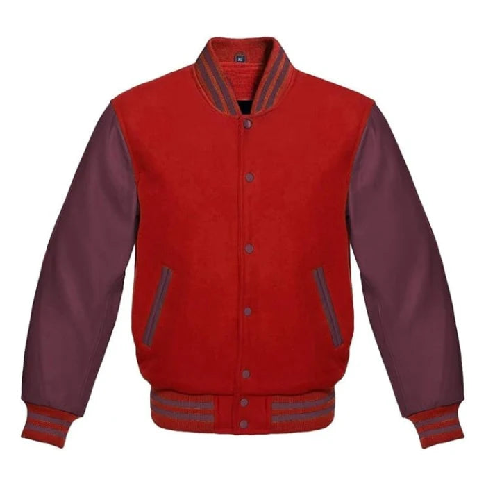 Red and Maroon Varsity Jacket