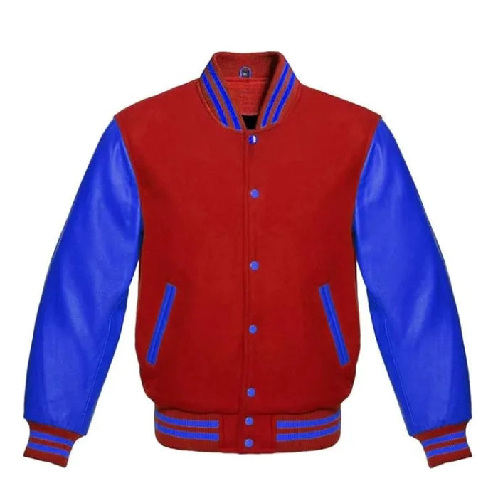 Red and Royal Blue Varsity Jacket