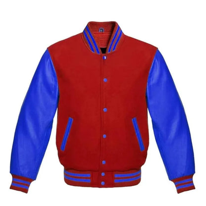 Red and Royal Blue Varsity Jacket