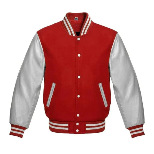 Red and Silver Varsity Jacket