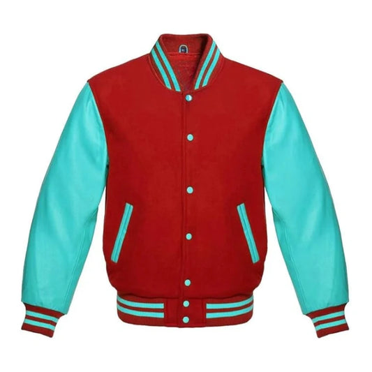 Red and Tiffany Varsity Jacket