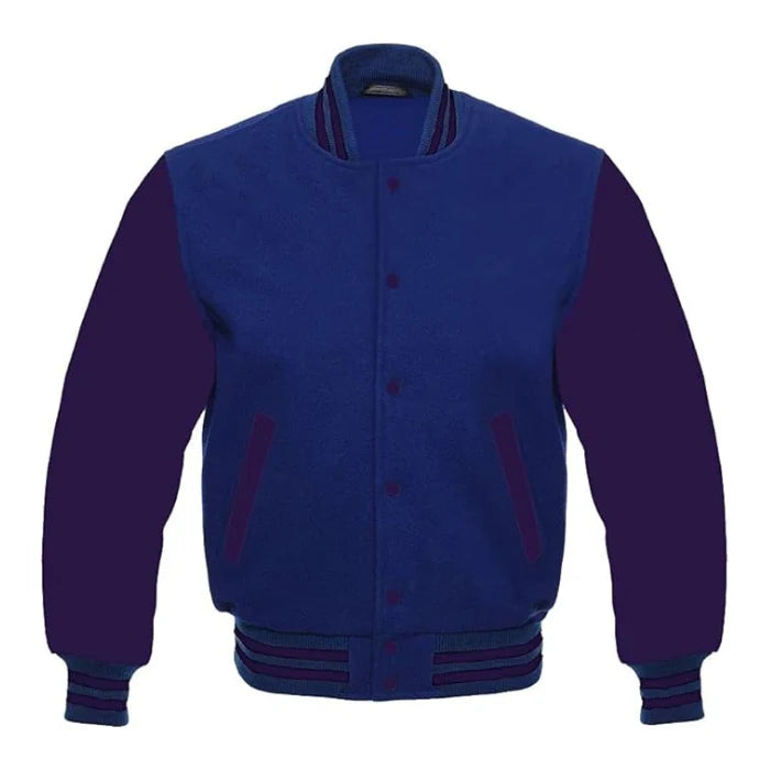 Royal Blue and Purple Varsity Jacket