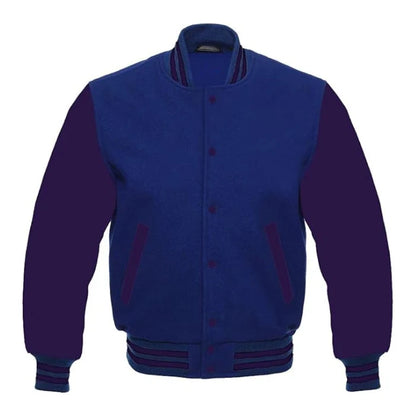 Royal Blue and Purple Varsity Jacket