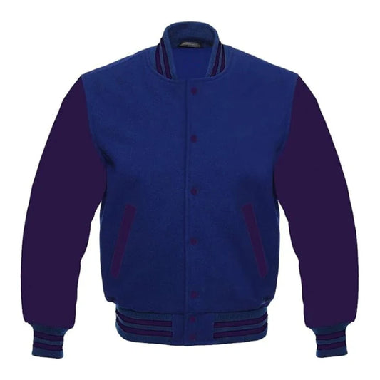 Royal Blue and Purple Varsity Jacket