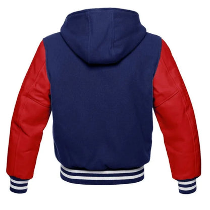 Royal Flare Varsity Hooded Jacket Back Side