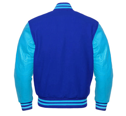 Royal Blue Varsity Jacket Back Side