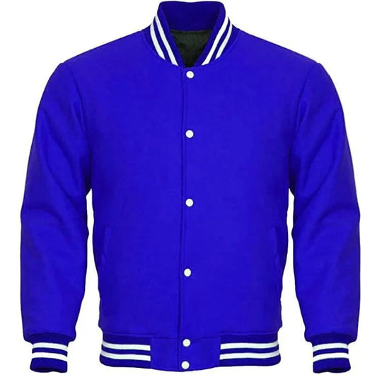 Royal Blue Varsity Jacket For Women