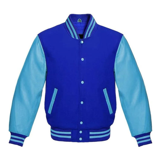 Royal and Sky Blue Varsity Jacket