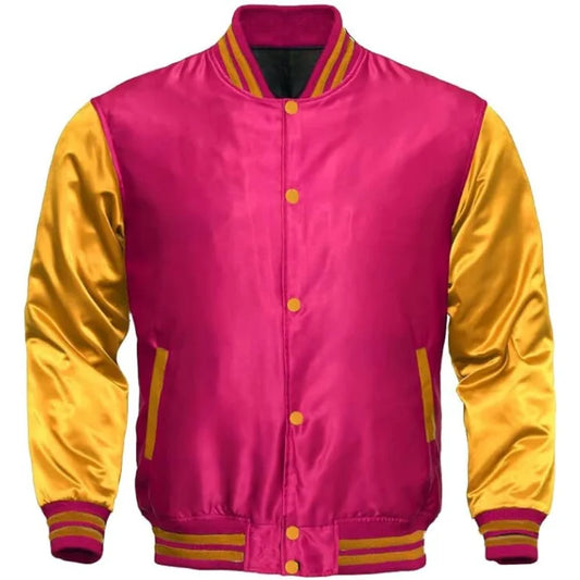 PINK SATIN JACKET MENS