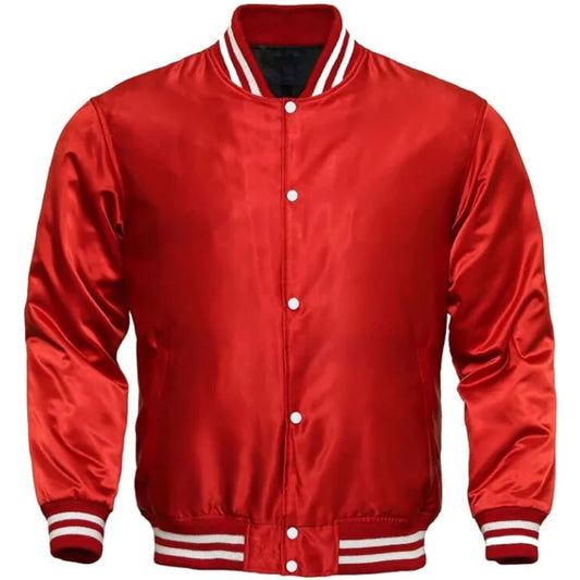 RED SATIN JACKET MENS