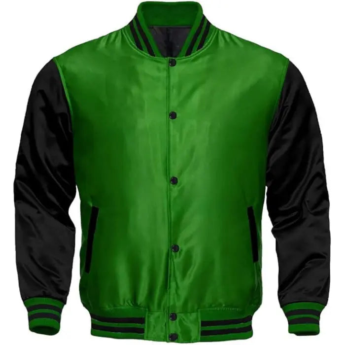 Green Satin Jacket for Kids