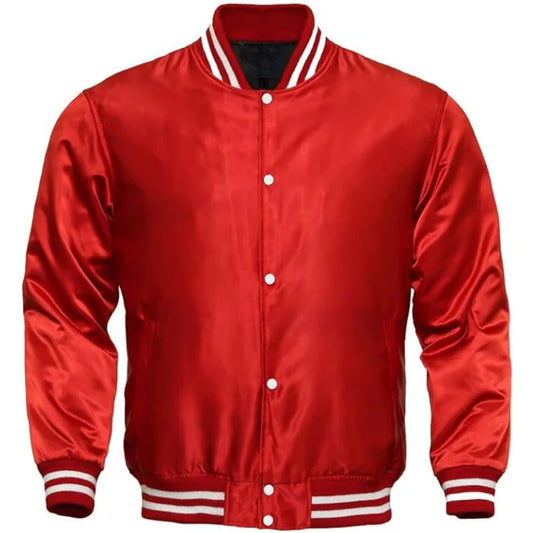 RED SATIN JACKET WOMENS